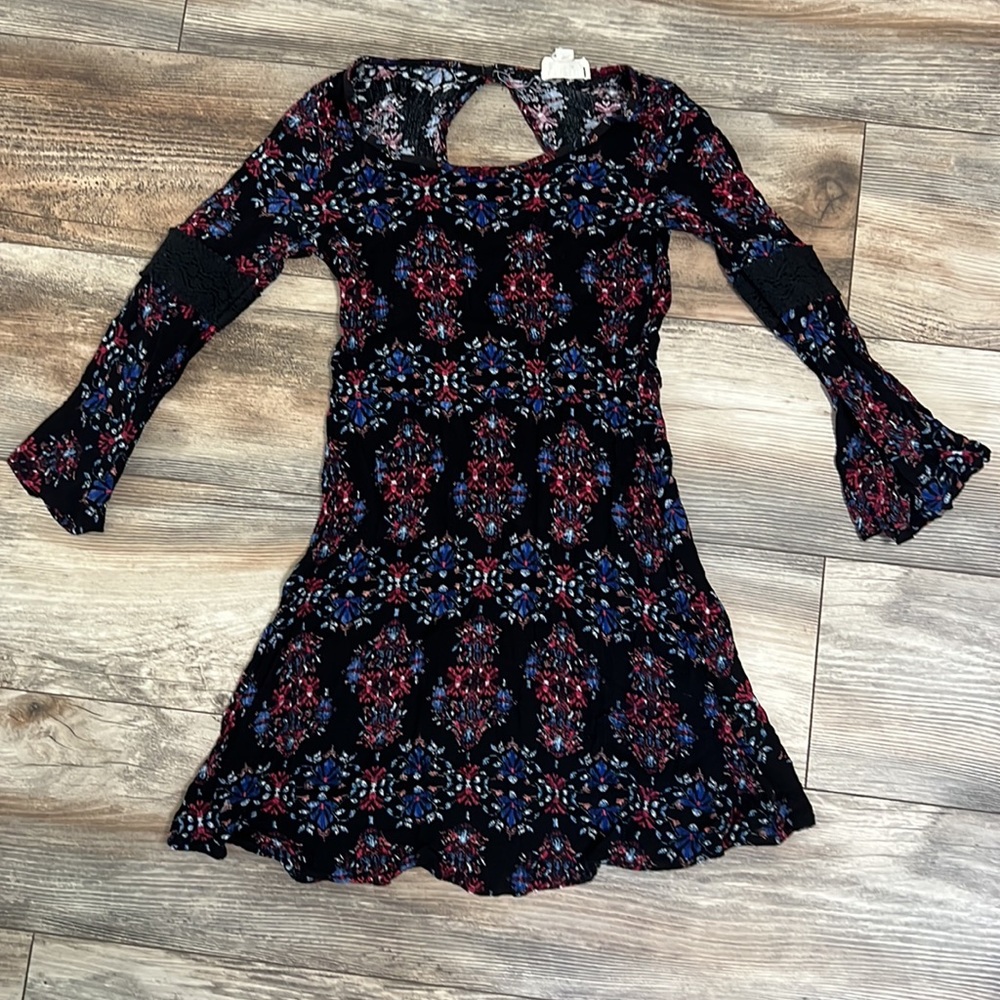 PacSun LA Hearts Chic boho medallion dress with flare crochet sleeves